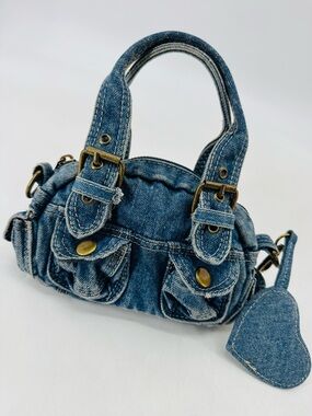 Urban Outfitters Retro Y2K Festival Paris Hilton Coquette Denim Mini Purse